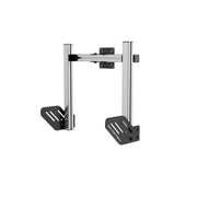SIMGASM Core Integrated Single Monitor Stand VESA 75/100 in silver, opposite angle