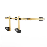 SIMGASM Core Integrated Triple Monitor Stand VESA 75/100 in gold, opposite angle