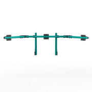 SIMGASM Core Integrated Triple Monitor Stand VESA 75/100 in green, overview