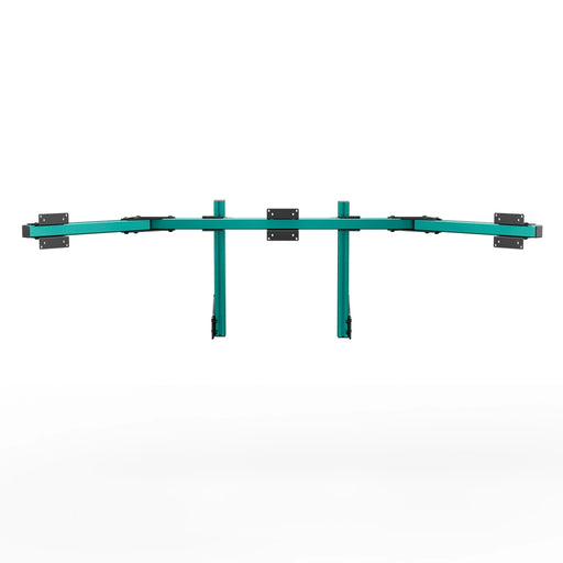 SIMGASM Core Integrated Triple Monitor Stand VESA 75/100 in green, overview