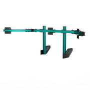 SIMGASM Core Integrated Triple Monitor Stand VESA 75/100 in green, angled view