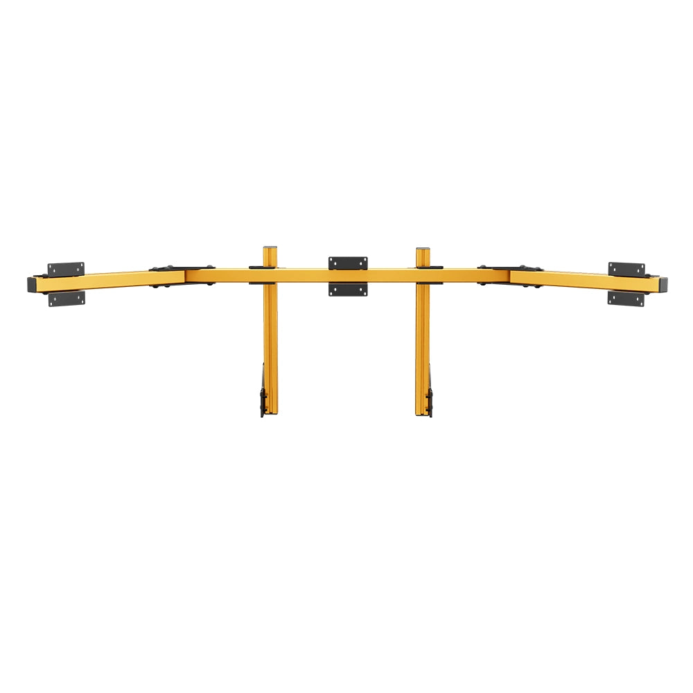 SIMGASM Core Integrated Triple Monitor Stand VESA 75/100 in orange, overview