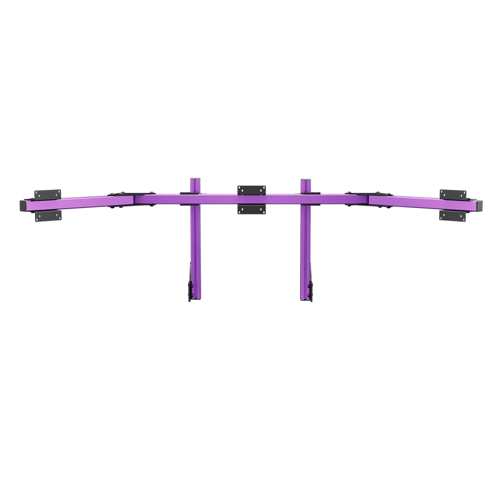 SIMGASM Core Integrated Triple Monitor Stand VESA 75/100 in purple, overview