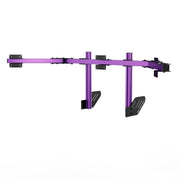 SIMGASM Core Integrated Triple Monitor Stand VESA 75/100 in purple, angled view