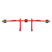 SIMGASM Core Integrated Triple Monitor Stand VESA 75/100 in red, overview