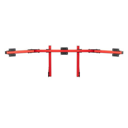 SIMGASM Core Integrated Triple Monitor Stand VESA 75/100 in red, overview