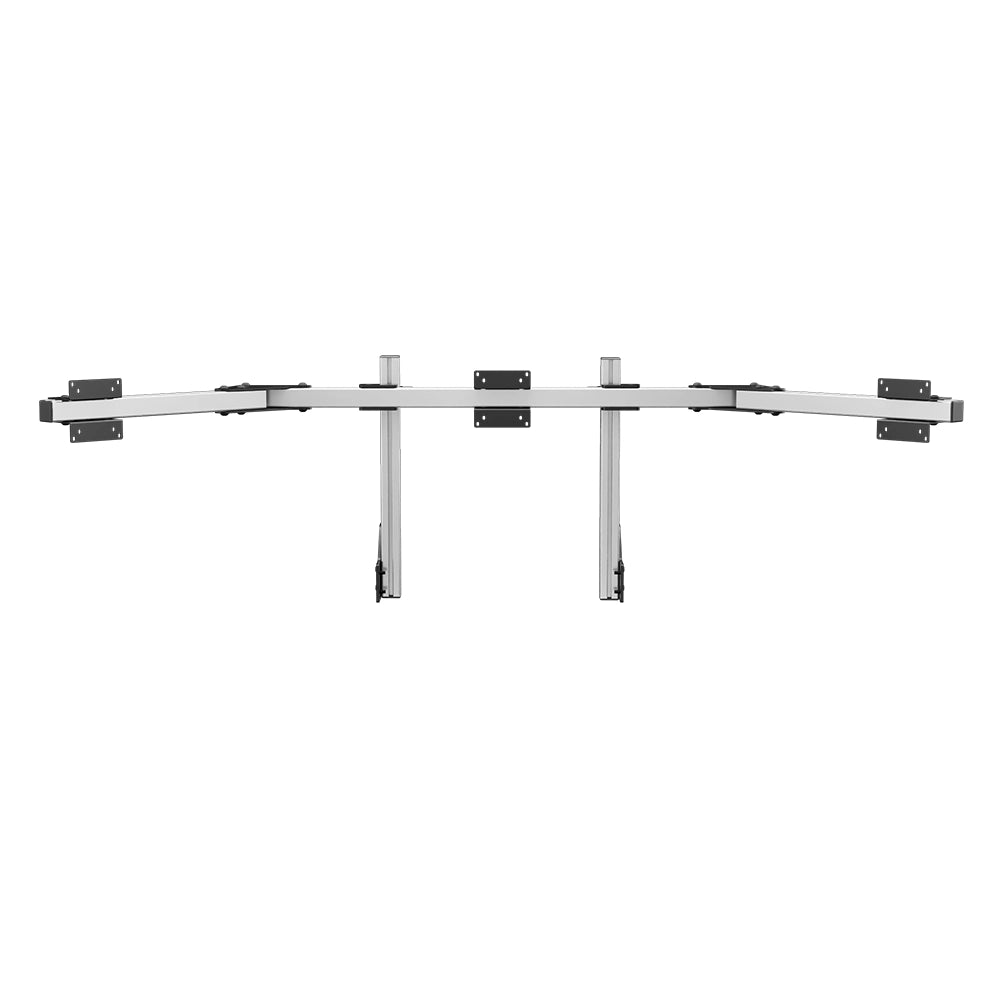 SIMGASM Core Integrated Triple Monitor Stand VESA 75/100 in silver, overview