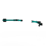 SIMGASM Core Monitor Stand Side Arms VESA 75/100 in green, angled view