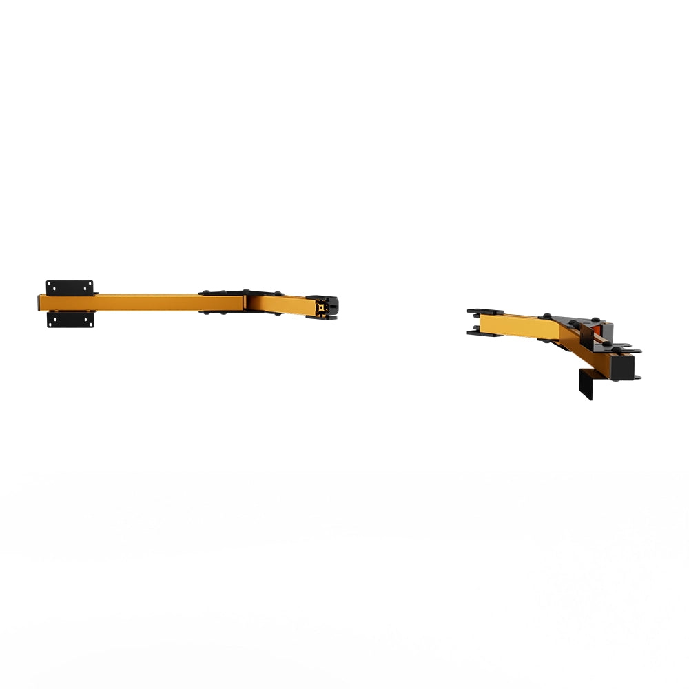 SIMGASM Core Monitor Stand Side Arms VESA 75/100 in orange, angled view