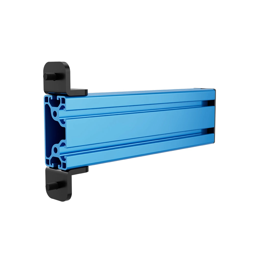 SIMGASM Core blue shifter and handbrake mounting arm, angled view with mounting brackets