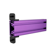 SIMGASM Core purple shifter and handbrake mounting arm, angled view with mounting brackets