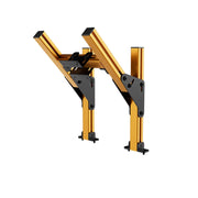 SIMGASM Core Top Monitor Stand VESA 75/100 in orange, angled view