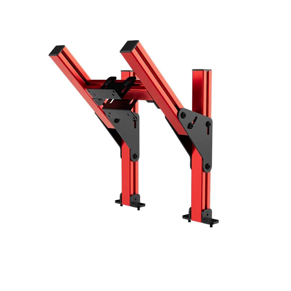 SIMGASM Core Top Monitor Stand VESA 75/100 in red, angled view