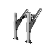 SIMGASM Core Top Monitor Stand VESA 75/100 in silver, opposite angle