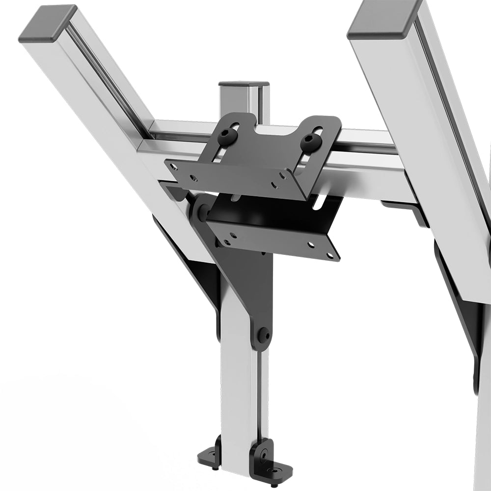 SIMGASM Core Top Monitor Stand VESA 75/100 in silver, mounting detail