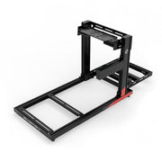 SIMGASM Hobby C40 Aichi Works aluminum cockpit in black and red with bottom wheel mount, elevated rear three-quarter view.