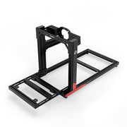 SIMGASM Hobby C40 Aichi Works aluminum cockpit in black and red with front wheel mount, elevated front three-quarter view.