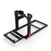 SIMGASM Hobby C40 Aichi Works aluminum cockpit in black and red with side wheel mount, elevated front three-quarter view.