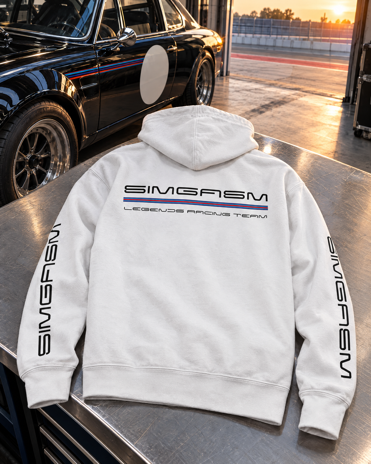 SIMGASM Marini Hoodie - car and paddock setting