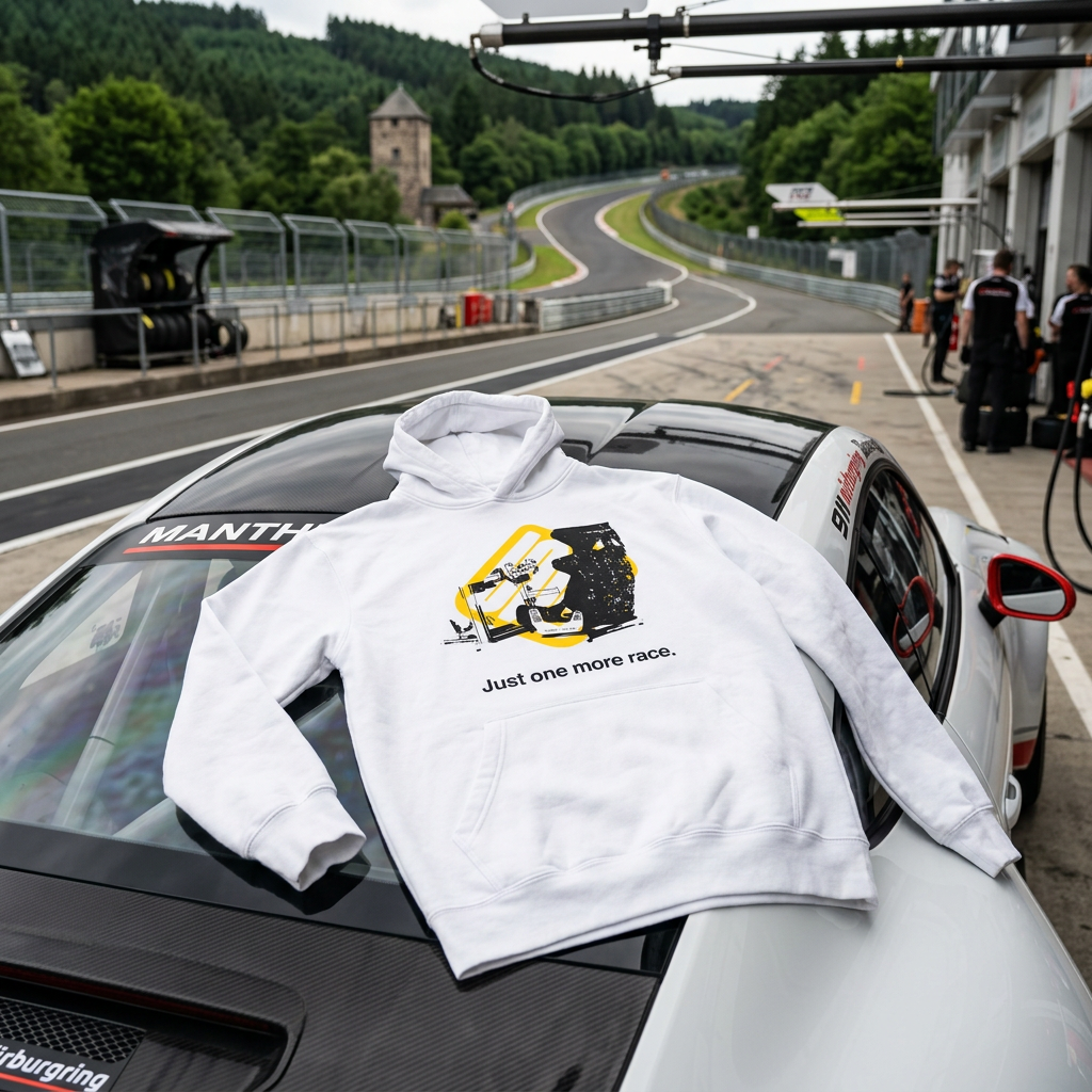 SIMGASM One More Race Hoodie - sim racing setup