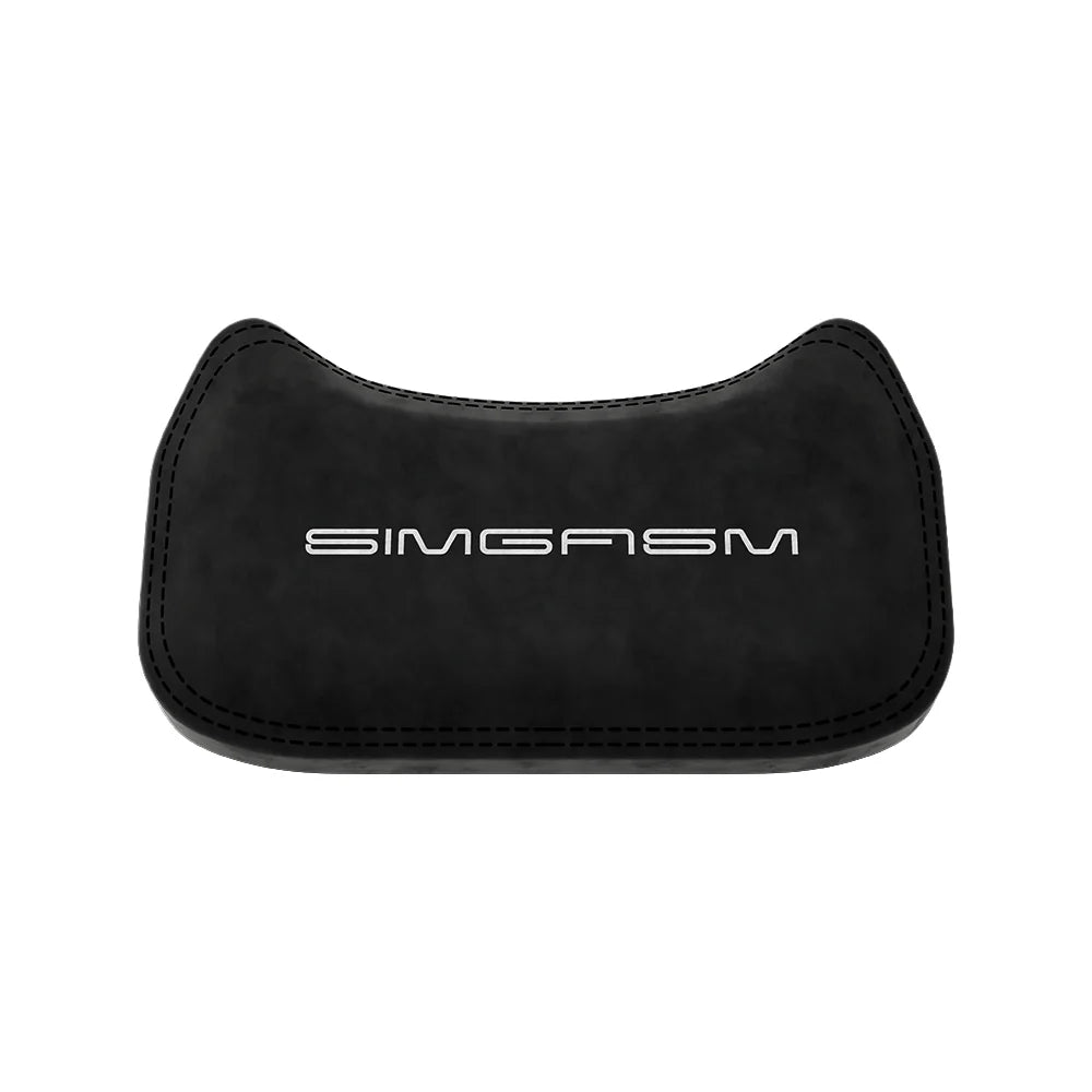 Front view of the black lumbar support cushion for the SIMGASM Atlas Formula seat