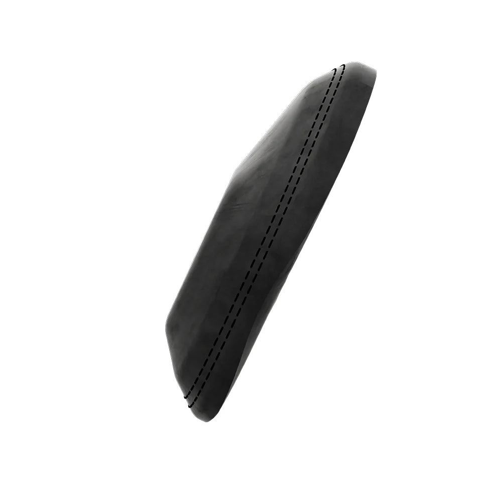 Side profile of the black lumbar support cushion shaped for the SIMGASM Atlas GT seat