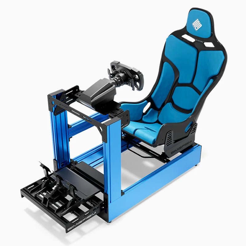 SIMGASM | Pro Aluminum Sim Racing Cockpit - Blue