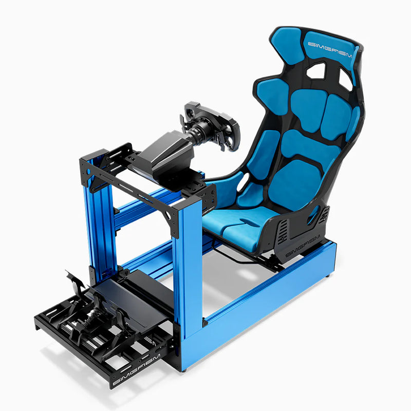 SIMGASM | Pro Aluminum Sim Racing Cockpit - Blue