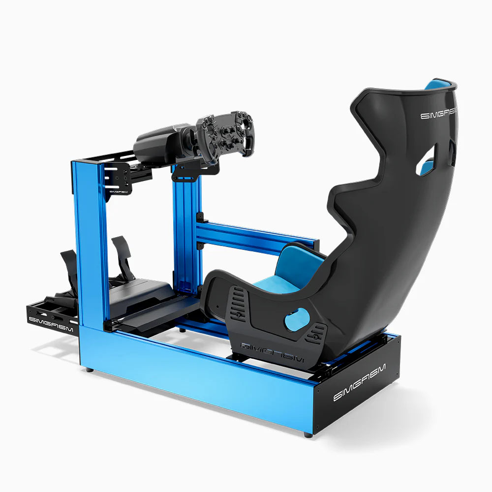 SIMGASM | Pro Aluminum Sim Racing Cockpit - Blue