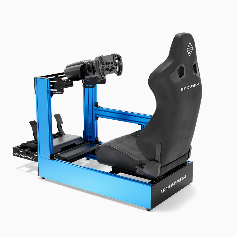 SIMGASM | Pro Aluminum Sim Racing Cockpit - Blue