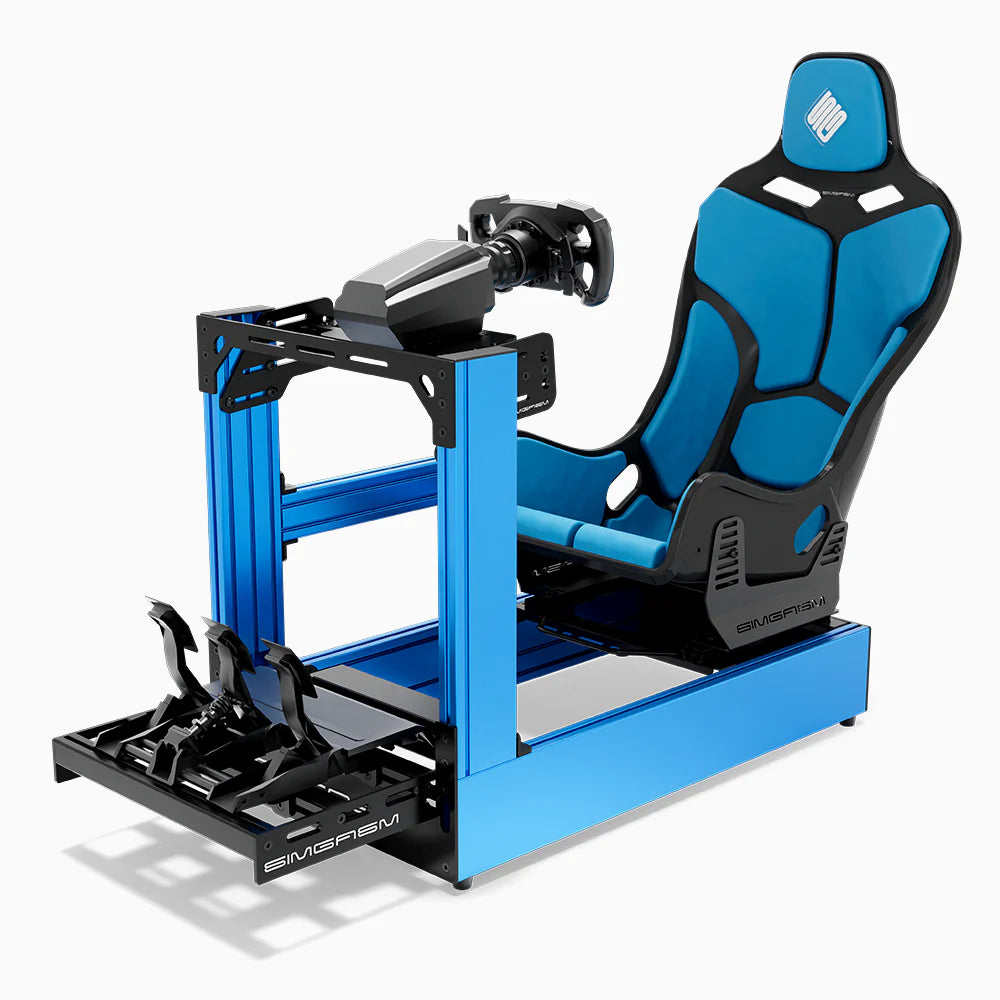 SIMGASM | Pro Aluminum Sim Racing Cockpit - Blue