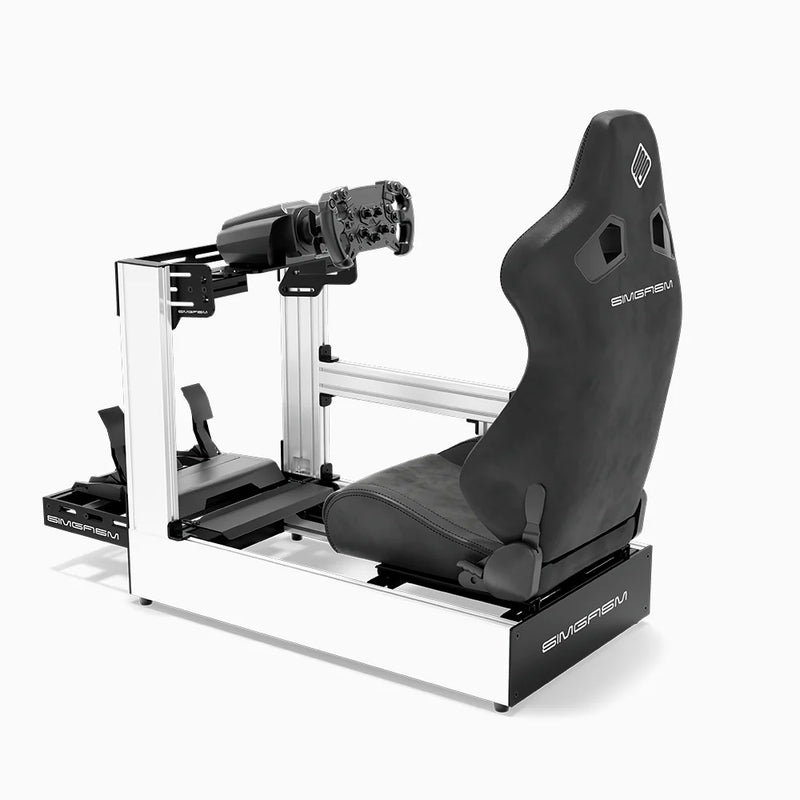 SIMGASM | Pro Aluminum Sim Racing Cockpit - White