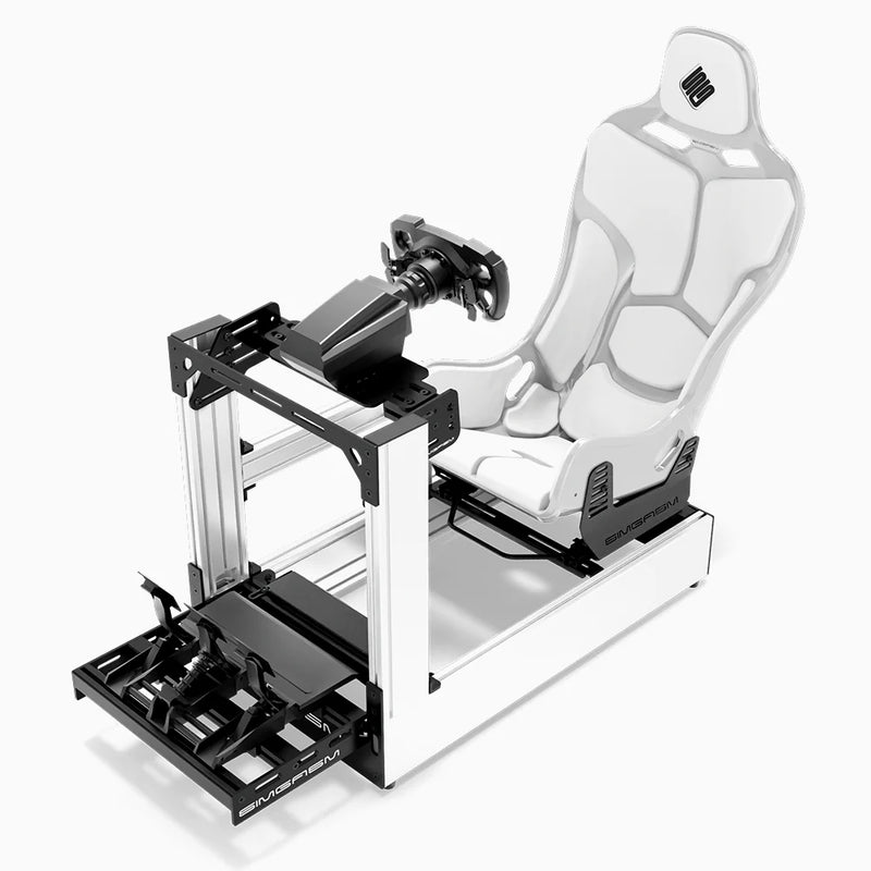 SIMGASM | Pro Aluminum Sim Racing Cockpit - White