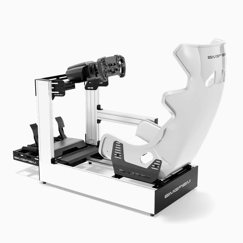 SIMGASM | Pro Aluminum Sim Racing Cockpit - White