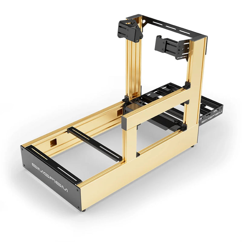 SIMGASM | Pro Aluminum Sim Racing Cockpit - Yellow - Side Mount