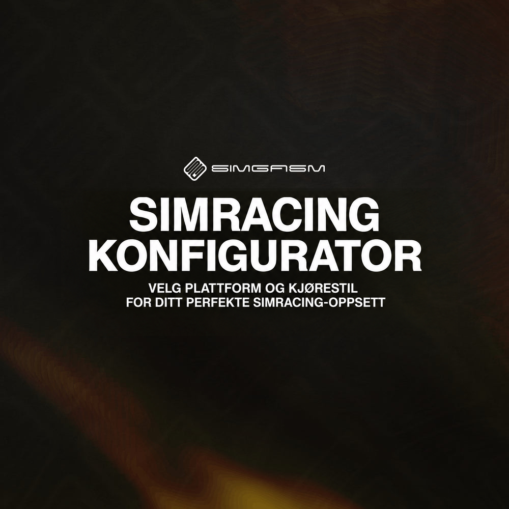 SIMGASM-konfigurator for ditt simracing-oppsett
