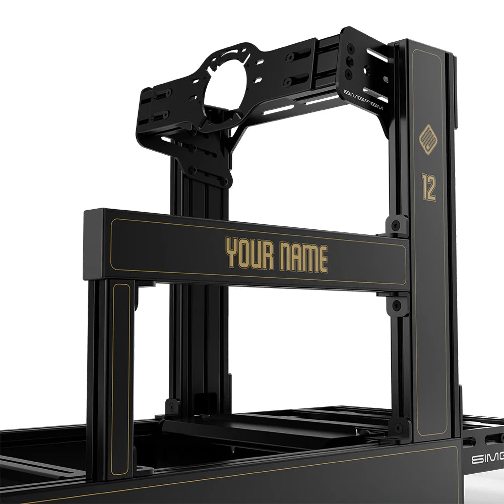 SIMGASM | Sport Aluminum Sim Racing Cockpit - JPS - Front Mount / Add Text & Number