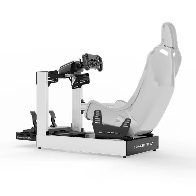 SIMGASM | Sport Aluminum Sim Racing Cockpit - White