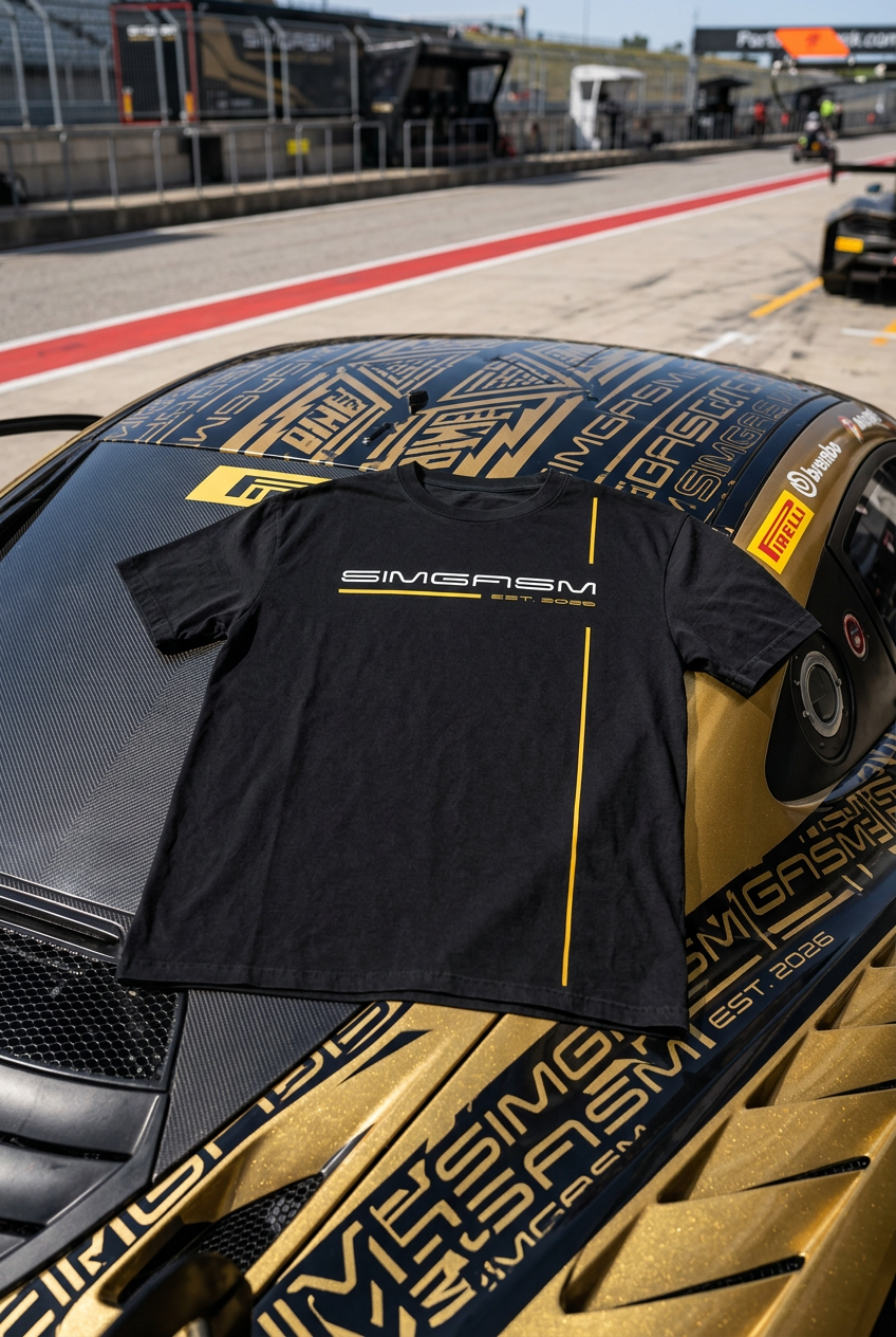 SIMGASM Clean T-Shirt - sim racing setup